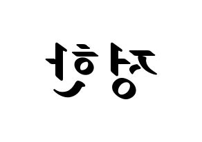 KPOP idol SEVENTEEN  정한 (Yoon Jung-han, JEONGHAN) Printable Hangul name fan sign, fanboard resources for LED Reversed