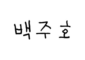 KPOP idol SF9  주호 (Baek Ju-ho, Zuho) Printable Hangul name fan sign, fanboard resources for light sticks Normal