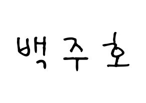 KPOP idol SF9  주호 (Baek Ju-ho, Zuho) Printable Hangul name fan sign, fanboard resources for concert Normal