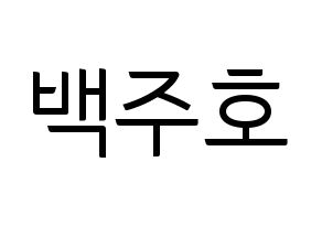 KPOP idol SF9  주호 (Baek Ju-ho, Zuho) Printable Hangul name fan sign, fanboard resources for light sticks Normal