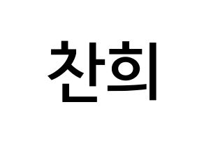 KPOP idol SF9  찬희 (Kang Chan-hee, Chani) Printable Hangul name Fansign Fanboard resources for concert Normal