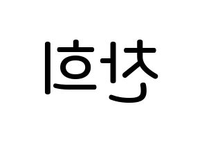 KPOP idol SF9  찬희 (Kang Chan-hee, Chani) Printable Hangul name Fansign Fanboard resources for concert Reversed
