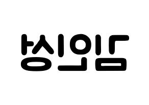 KPOP idol SF9  인성 (Kim In-seong, Inseong) Printable Hangul name fan sign & fan board resources Reversed
