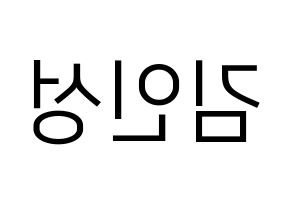 KPOP idol SF9  인성 (Kim In-seong, Inseong) Printable Hangul name fan sign, fanboard resources for LED Reversed