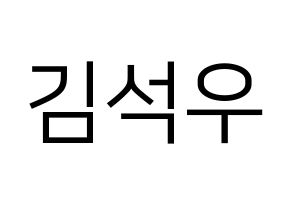 KPOP idol SF9  로운 (Kim Seok-woo, Rowoon) Printable Hangul name fan sign, fanboard resources for LED Normal