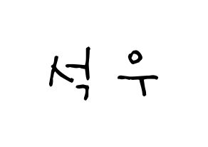 KPOP idol SF9  로운 (Kim Seok-woo, Rowoon) Printable Hangul name Fansign Fanboard resources for concert Normal