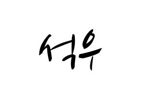 KPOP idol SF9  로운 (Kim Seok-woo, Rowoon) Printable Hangul name fan sign, fanboard resources for concert Normal