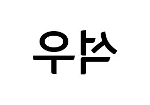 KPOP idol SF9  로운 (Kim Seok-woo, Rowoon) Printable Hangul name fan sign, fanboard resources for concert Reversed