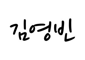 KPOP idol SF9  영빈 (Kim Young-bin, Youngbin) Printable Hangul name fan sign, fanboard resources for LED Normal