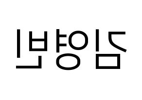 KPOP idol SF9  영빈 (Kim Young-bin, Youngbin) Printable Hangul name fan sign, fanboard resources for LED Reversed
