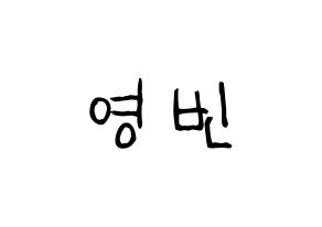 KPOP idol SF9  영빈 (Kim Young-bin, Youngbin) Printable Hangul name fan sign, fanboard resources for light sticks Normal