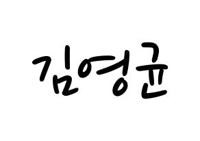 KPOP idol SF9  휘영 (Kim Young-kyun, Hwiyoung) Printable Hangul name fan sign, fanboard resources for LED Normal
