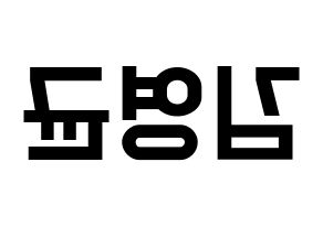 KPOP idol SF9  휘영 (Kim Young-kyun, Hwiyoung) Printable Hangul name fan sign, fanboard resources for light sticks Reversed
