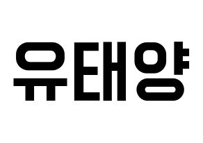 KPOP idol SF9  태양 (Yoo Tae-yang, Taeyang) Printable Hangul name fan sign, fanboard resources for light sticks Normal
