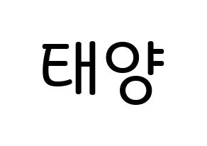 KPOP idol SF9  태양 (Yoo Tae-yang, Taeyang) Printable Hangul name Fansign Fanboard resources for concert Normal