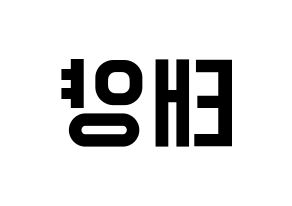KPOP idol SF9  태양 (Yoo Tae-yang, Taeyang) Printable Hangul name fan sign, fanboard resources for light sticks Reversed