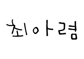 KPOP idol SHA SHA  아렴 (Choi A-ryeom, Aryeom) Printable Hangul name Fansign Fanboard resources for concert Normal