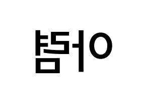 KPOP idol SHA SHA  아렴 (Choi A-ryeom, Aryeom) Printable Hangul name Fansign Fanboard resources for concert Reversed
