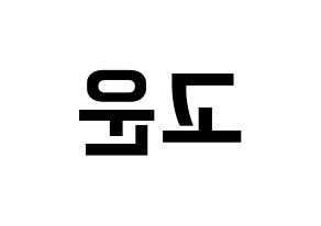 KPOP idol SHA SHA  고운 (Jeong Go-woon, Gowoon) Printable Hangul name fan sign, fanboard resources for concert Reversed