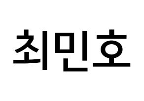 KPOP idol SHINee  민호 (Choi Min-ho, Minho) Printable Hangul name Fansign Fanboard resources for concert Normal