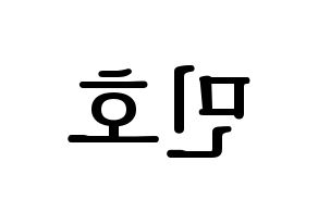 KPOP idol SHINee  민호 (Choi Min-ho, Minho) Printable Hangul name fan sign, fanboard resources for LED Reversed