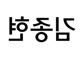 KPOP idol SHINee  종현 (Kim Jong-hyun, Jonghyun) Printable Hangul name Fansign Fanboard resources for concert Reversed