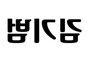 KPOP idol SHINee  키 (Kim Ki-bum, Key) Printable Hangul name fan sign, fanboard resources for light sticks Reversed