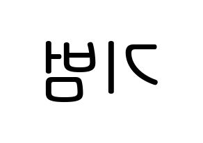 KPOP idol SHINee  키 (Kim Ki-bum, Key) Printable Hangul name Fansign Fanboard resources for concert Reversed