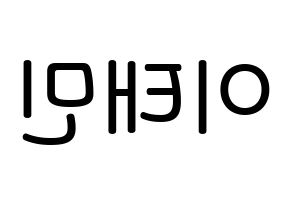 KPOP idol SHINee  태민 (Lee Tae-min, Taemin) Printable Hangul name Fansign Fanboard resources for concert Reversed