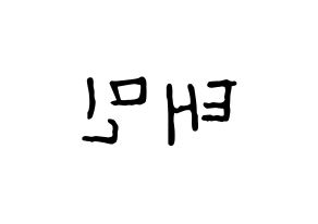 KPOP idol SHINee  태민 (Lee Tae-min, Taemin) Printable Hangul name fan sign, fanboard resources for concert Reversed