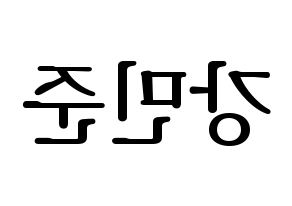 KPOP idol South Club  강민준 (Kang Min-jun, Kang Min-jun) Printable Hangul name fan sign, fanboard resources for LED Reversed