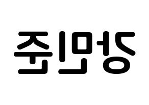 KPOP idol South Club  강민준 (Kang Min-jun, Kang Min-jun) Printable Hangul name fan sign, fanboard resources for concert Reversed