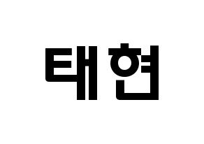 KPOP idol South Club  남태현 (Nam Tae-hyun, Nam Tae-hyun) Printable Hangul name fan sign & fan board resources Normal