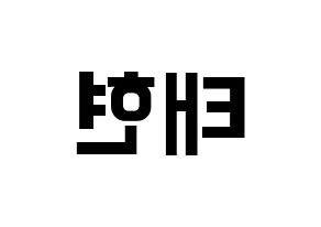 KPOP idol South Club  남태현 (Nam Tae-hyun, Nam Tae-hyun) Printable Hangul name fan sign, fanboard resources for concert Reversed