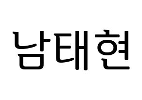 KPOP idol South Club  남태현 (Nam Tae-hyun, Nam Tae-hyun) Printable Hangul name fan sign, fanboard resources for LED Normal