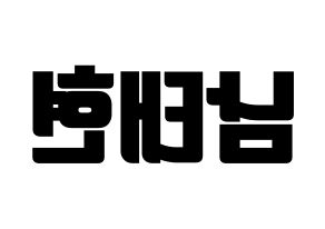 KPOP idol South Club  남태현 (Nam Tae-hyun, Nam Tae-hyun) Printable Hangul name fan sign, fanboard resources for light sticks Reversed