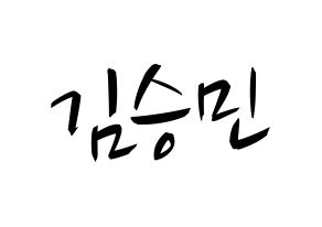 KPOP idol Stray Kids  승민 (Kim Seung-min, Seungmin) Printable Hangul name fan sign, fanboard resources for concert Normal