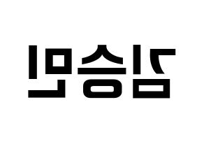 KPOP idol Stray Kids  승민 (Kim Seung-min, Seungmin) Printable Hangul name fan sign, fanboard resources for concert Reversed
