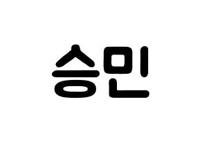 KPOP idol Stray Kids  승민 (Kim Seung-min, Seungmin) Printable Hangul name fan sign & fan board resources Normal