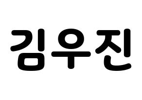KPOP idol Stray Kids  우진 (Kim Woo-jin, Woojin) Printable Hangul name fan sign & fan board resources Normal