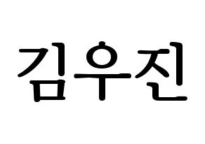 KPOP idol Stray Kids  우진 (Kim Woo-jin, Woojin) Printable Hangul name fan sign, fanboard resources for LED Normal