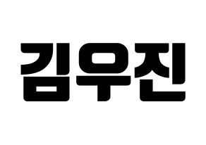 KPOP idol Stray Kids  우진 (Kim Woo-jin, Woojin) Printable Hangul name fan sign, fanboard resources for light sticks Normal