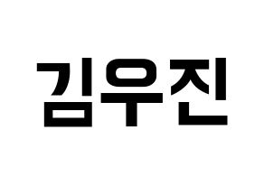 KPOP idol Stray Kids  우진 (Kim Woo-jin, Woojin) Printable Hangul name fan sign, fanboard resources for concert Normal