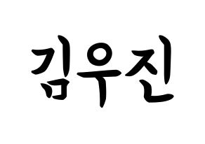 KPOP idol Stray Kids  우진 (Kim Woo-jin, Woojin) Printable Hangul name fan sign, fanboard resources for concert Normal