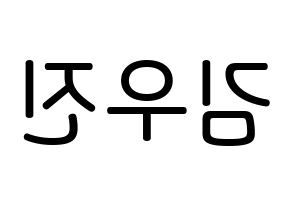 KPOP idol Stray Kids  우진 (Kim Woo-jin, Woojin) Printable Hangul name Fansign Fanboard resources for concert Reversed