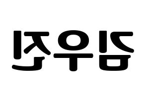 KPOP idol Stray Kids  우진 (Kim Woo-jin, Woojin) Printable Hangul name fan sign, fanboard resources for light sticks Reversed