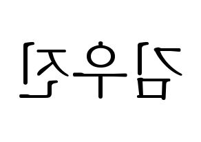 KPOP idol Stray Kids  우진 (Kim Woo-jin, Woojin) Printable Hangul name fan sign & fan board resources Reversed