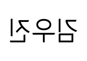 KPOP idol Stray Kids  우진 (Kim Woo-jin, Woojin) Printable Hangul name fan sign, fanboard resources for light sticks Reversed