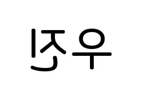 KPOP idol Stray Kids  우진 (Kim Woo-jin, Woojin) Printable Hangul name Fansign Fanboard resources for concert Reversed