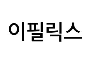 KPOP idol Stray Kids  필릭스 (Lee Felix, Felix) Printable Hangul name Fansign Fanboard resources for concert Normal